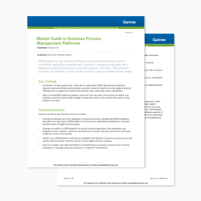 XMPro Gartner Market Guide BPM