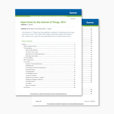 Gartner Hype Cycle Internet Of Things