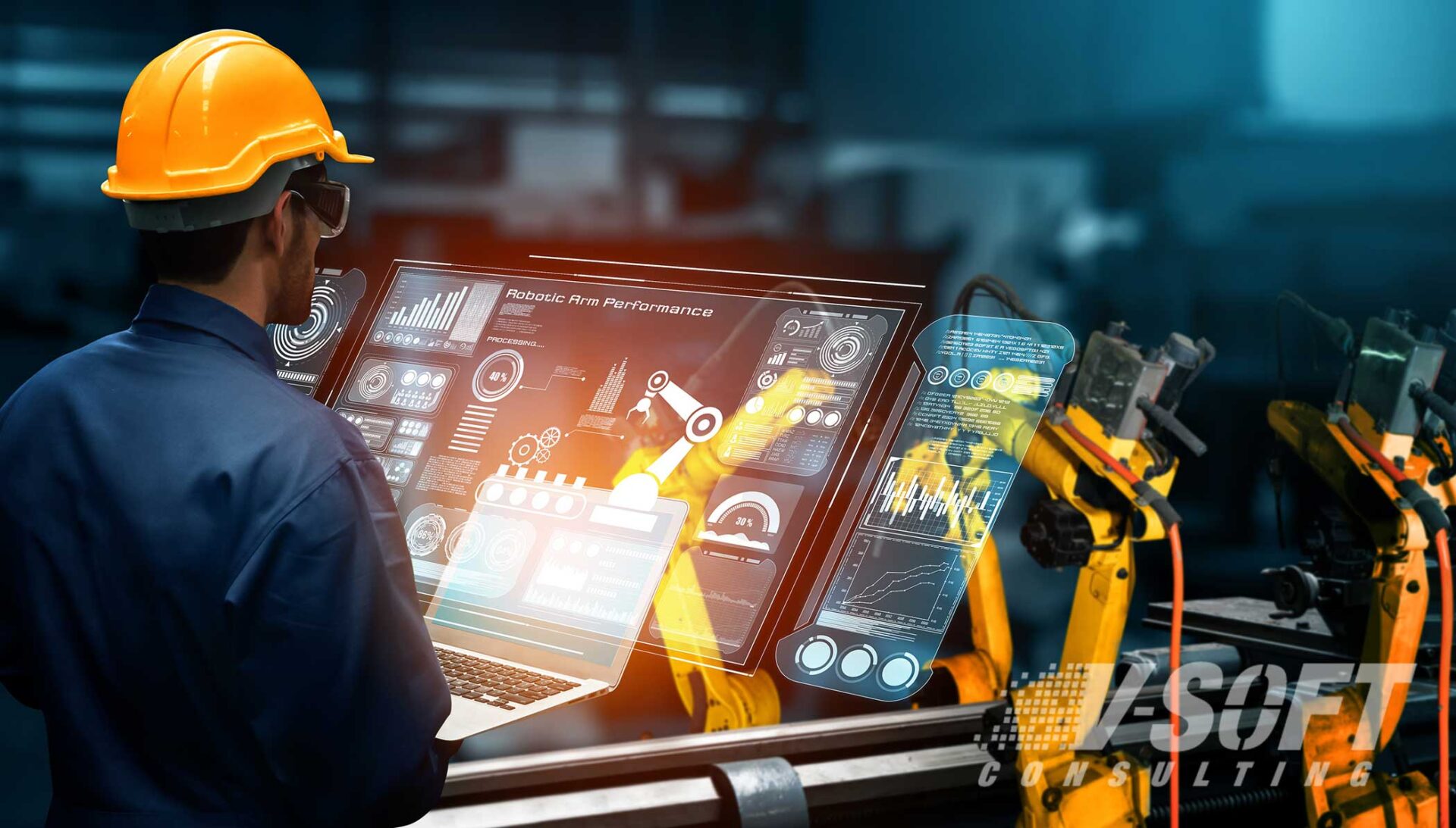 Manufacturing plant equipment representing predictive maintenance asset base