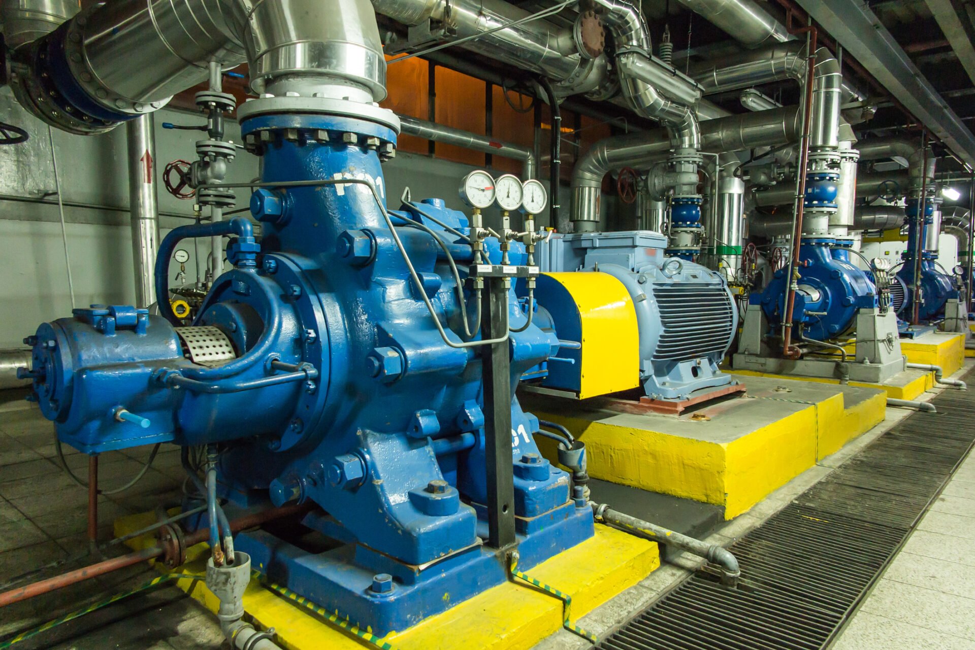 several water pumps with large motors