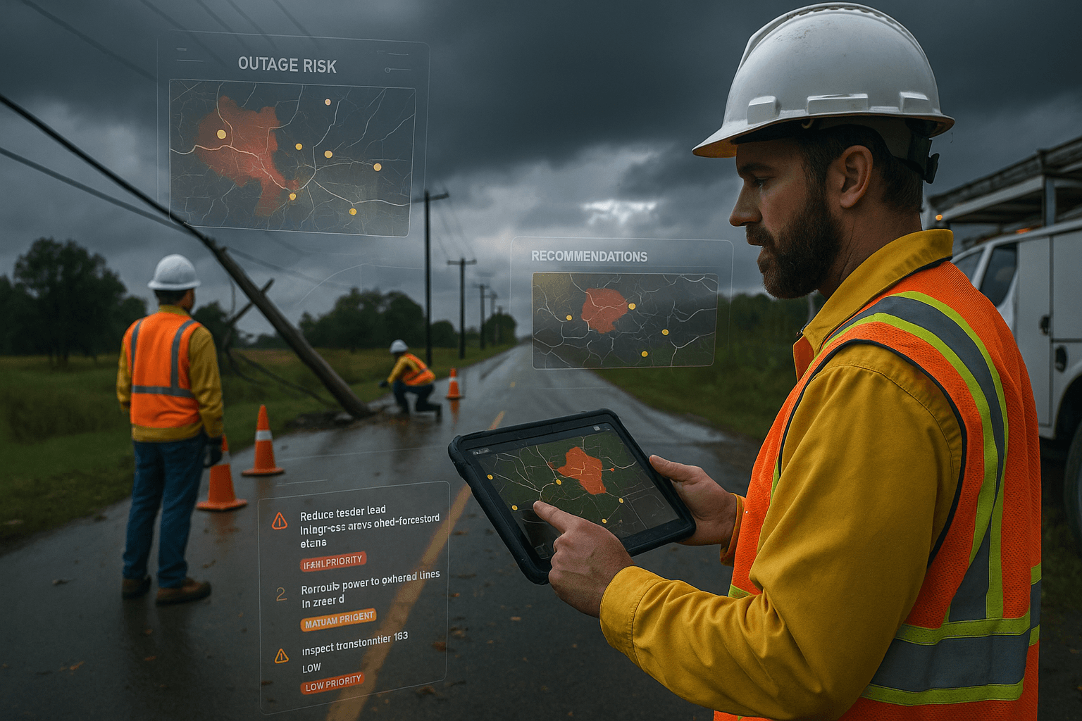 Power utility grid operational context